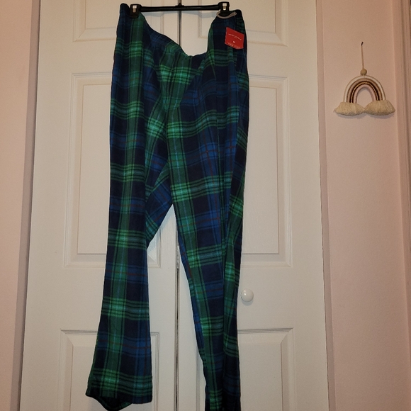 Wondershop Fleece Tartan Pajama Pants - Blue and Green - Picture 2 of 3